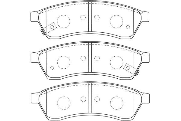 KAVO PARTS Комплект тормозных колодок, дисковый тормоз BP-1015